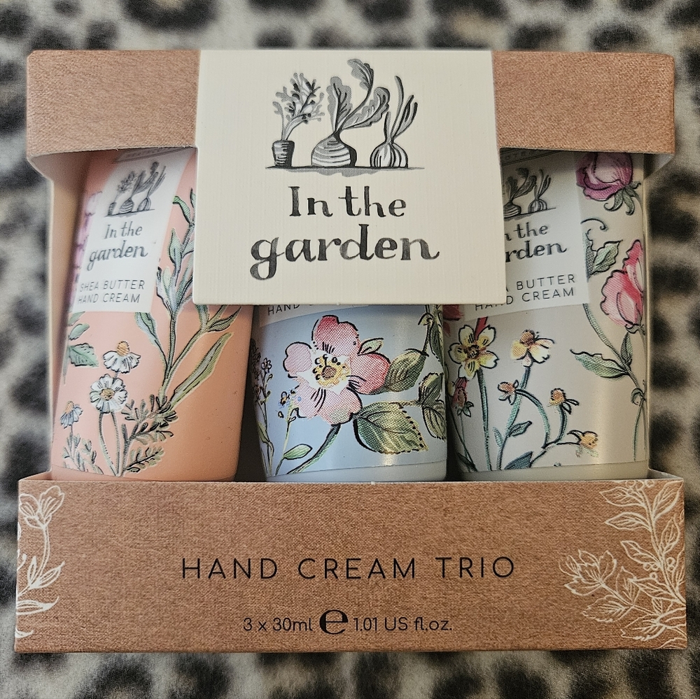 Hand Cream Trio, Heathcote & Ivory "In the Garden", NIP, Set of 3